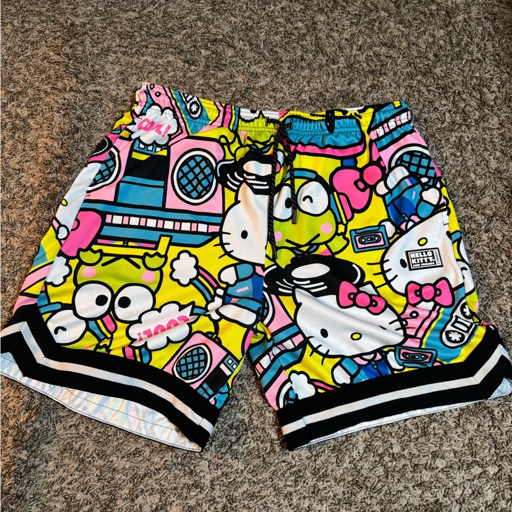 Colorful Zumba Hello Kitty Graphic Basketball Shorts
